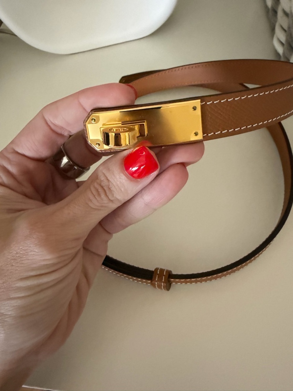 Hermes Kelly 18 Belt | Gold Epsom Leather | Gold Hardware | Never Worn